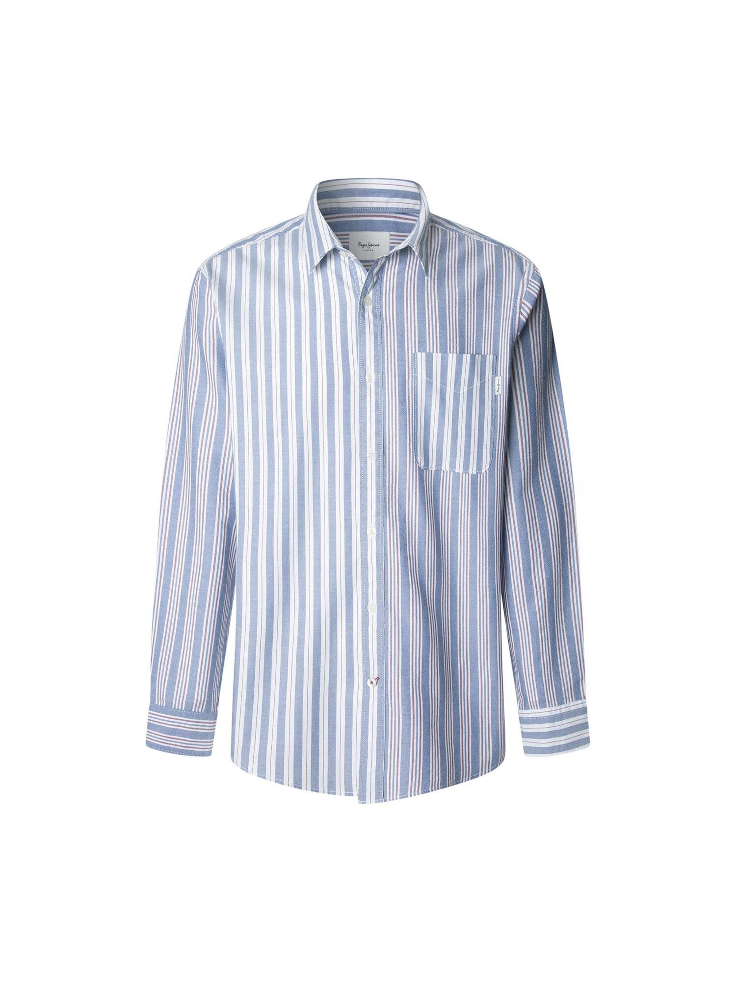 Pepe Jeans Regular fit Button Up Shirt 'Cleveland' in Blue: front