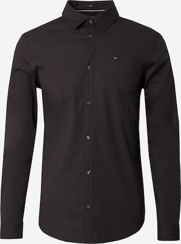 Tommy Jeans Hemd in Schwarz: Vorderseite