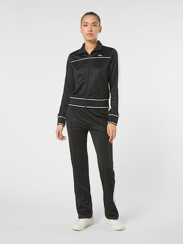 FILA Sweatvest 'MICHI regular cropped taped track jacket' in Zwart