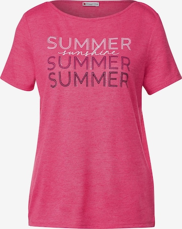 rozā STREET ONE T-Krekls: no priekšpuses