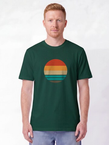 T-Shirt 'Retro Sunset Ocean' Watapparel en vert : devant