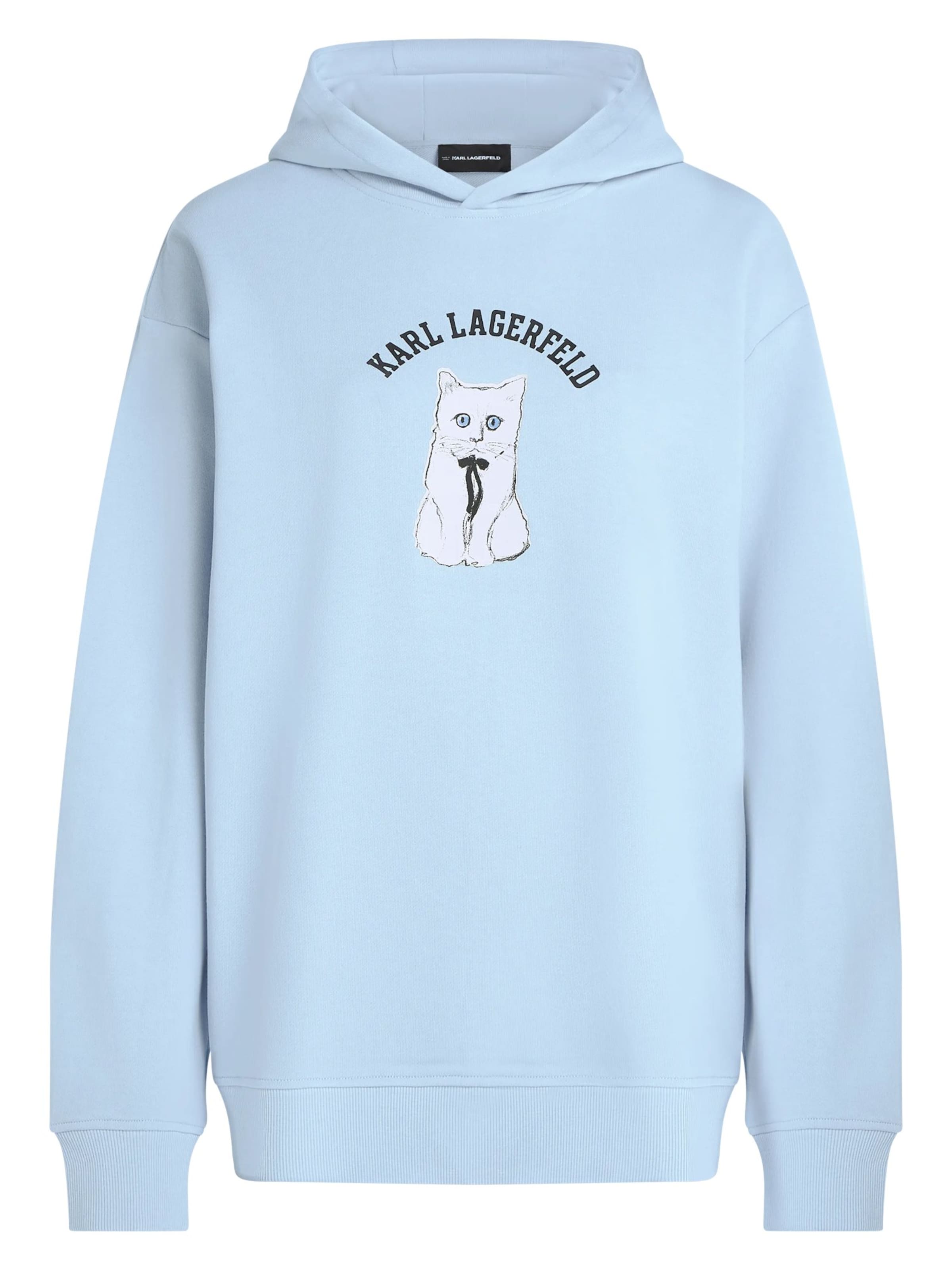 Karl Lagerfeld Sweatshirt 'Ikon Choupette' in Blauw: voorkant