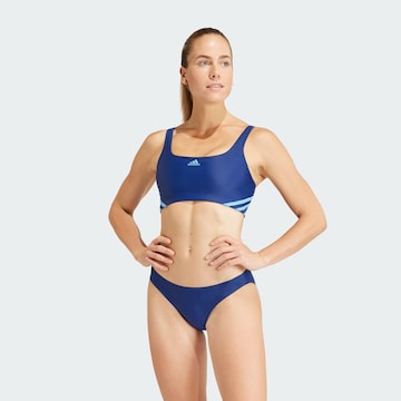 ADIDAS SPORTSWEAR Bustier Sportbikini in Blauw: voorkant