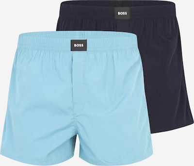 Boxer trumpikės 'Peach' iš BOSS, spalva – pastelinė mėlyna / tamsiai mėlyna / juoda, Prekių apžvalga