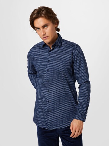 SEIDENSTICKER Regular fit Skjorta 'Schwarze Rose' i blå: framsida