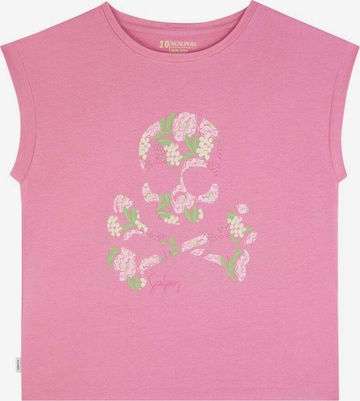 rožinė Scalpers Sportiniai marškinėliai ' ': priekis