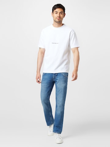 Calvin Klein Jeans Tričko 'Ottoman' - biela