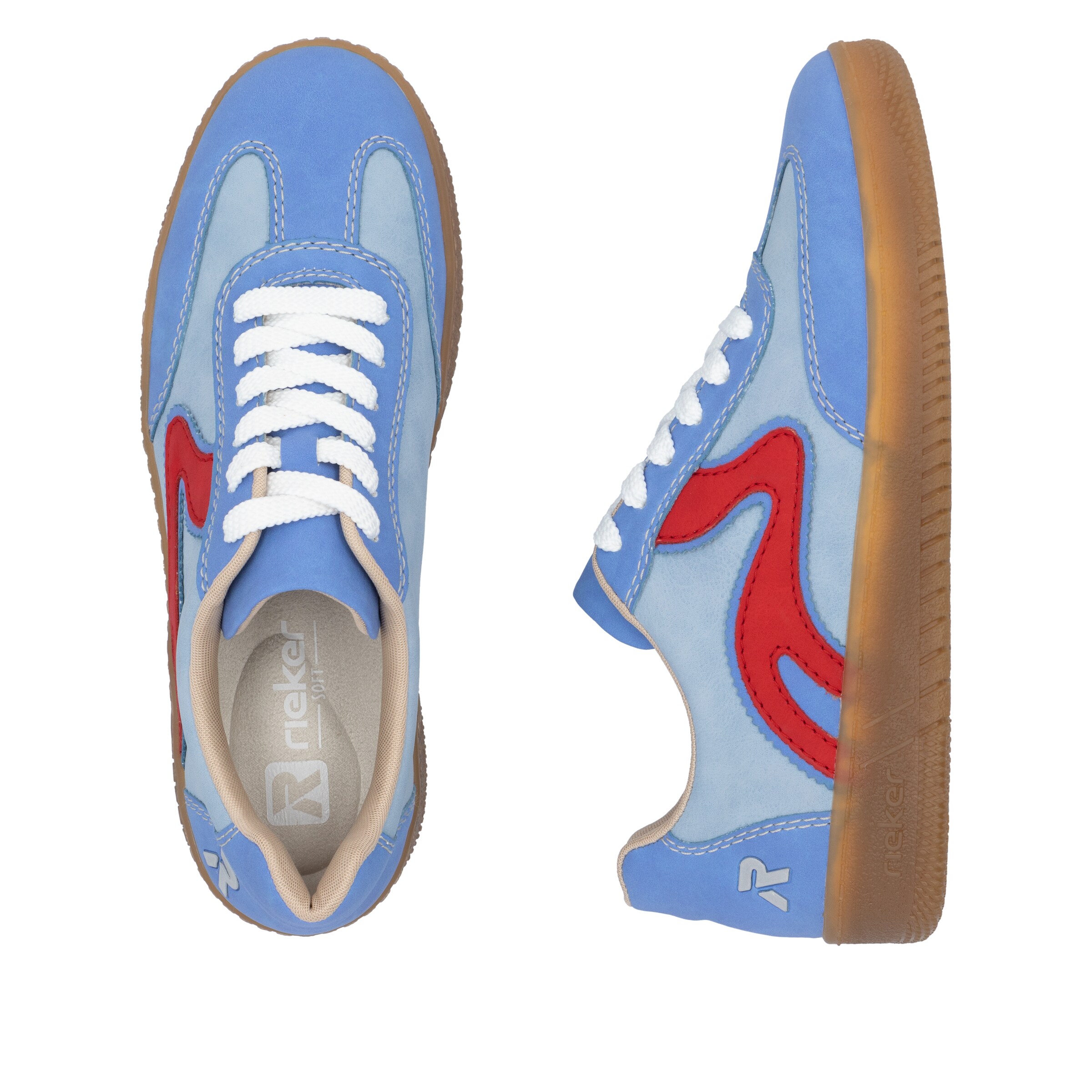 Baskets basses Rieker en bleu