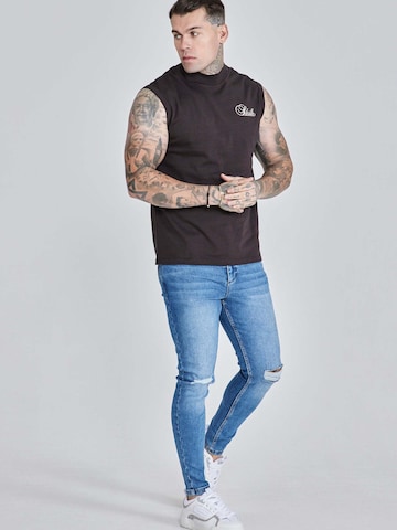 SikSilk Shirt 'Sleeveless' in Black
