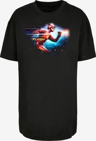 F4NT4STIC Oversized shirt 'DC Comics Superhelden The Flash Sparks' in Zwart: voorkant