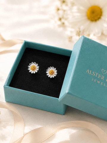 Alster Herz - Pendientes 'Little Daisy' en plata