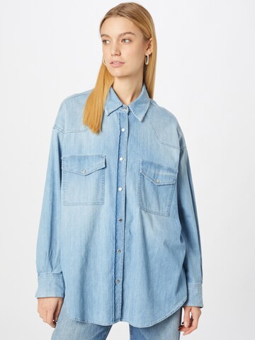 Dondup Blouse in Blauw: voorkant