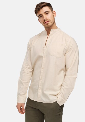 Coupe regular Chemise ' INRaffi ' INDICODE JEANS en beige