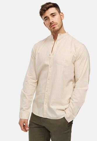 INDICODE JEANS Regular fit Button Up Shirt ' INRaffi ' in Beige