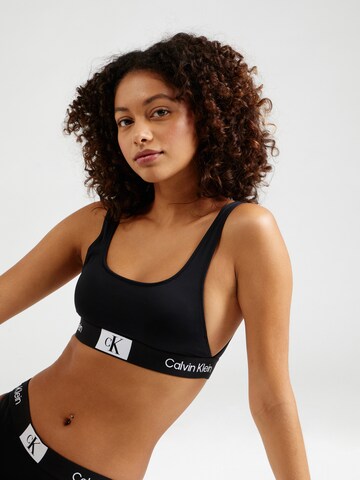 Calvin Klein Swimwear Korzetová Horní díl plavek – černá