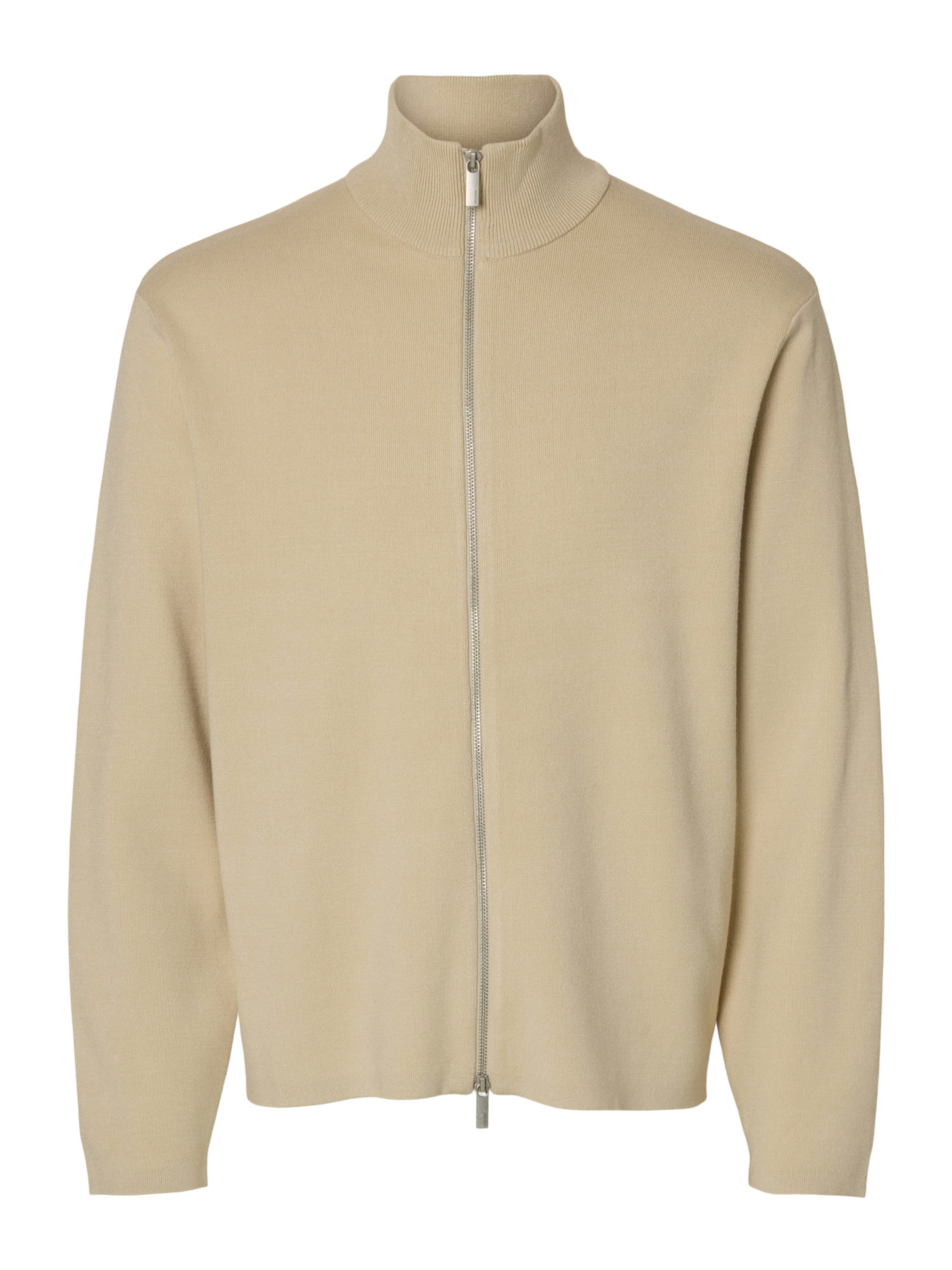 SELECTED Strickjacke 'SLHTeller' in Beige: Vorderseite