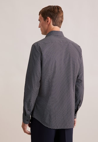 SEIDENSTICKER Slim fit Zakelijk overhemd 'Schwarze Rose' in Blauw