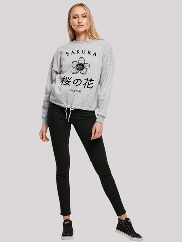 F4NT4STIC Sweatshirt 'Kirschblüten Golden Gai' in Grau