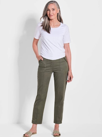Regular Pantalon 'Sara' Goldner en vert