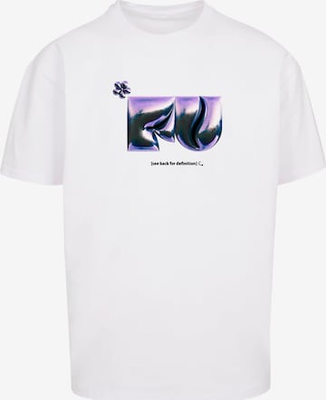 MT Upscale Shirt 'FU' in Weiß: Vorderseite