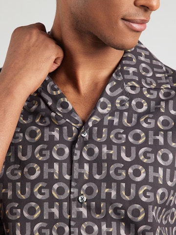 HUGO Comfort Fit Πουκάμισο 'Espino' σε μαύρο
