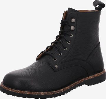 BIRKENSTOCK Lace-Up Boots in Black: front