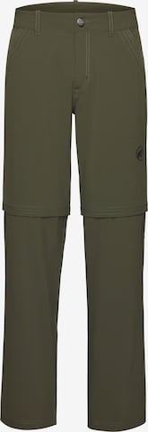 MAMMUT Regular Outdoor Pants in Green: front