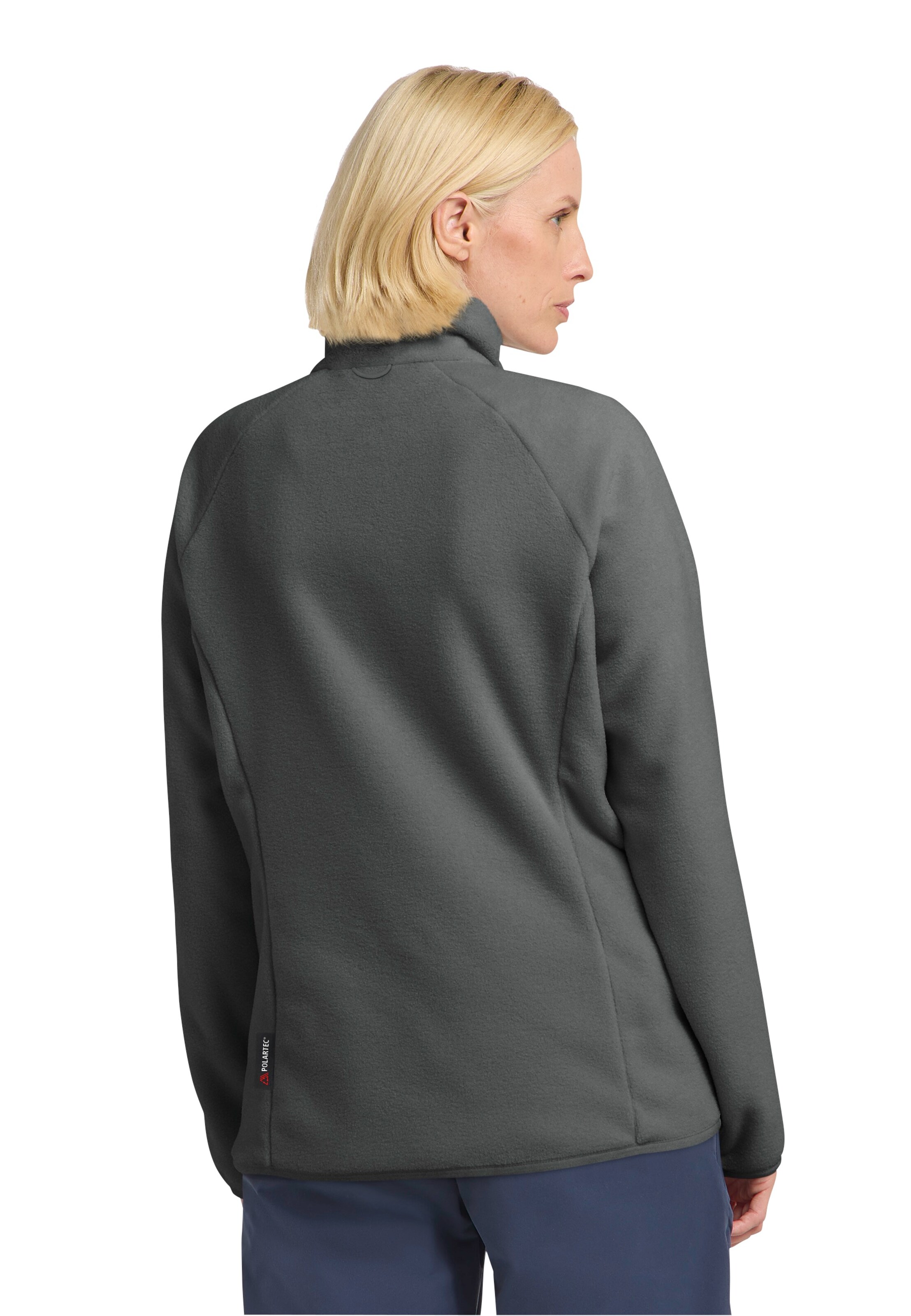 JACK WOLFSKIN Athletic Fleece Jacket in Grey