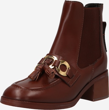 See by Chloé Ankle Boots 'LYVI' in Brown: front