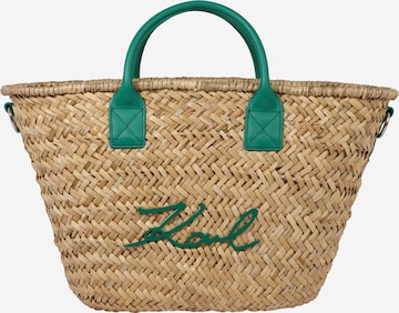 žalia Karl Lagerfeld Paplūdimio krepšys: priekis