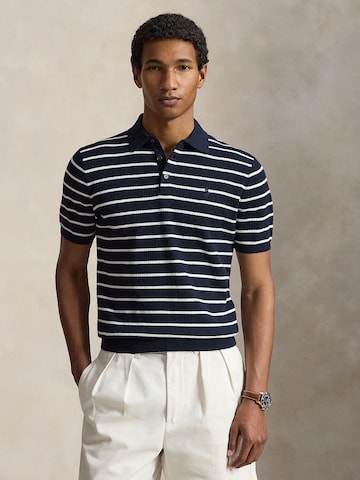 Pulover de la Polo Ralph Lauren pe albastru: față