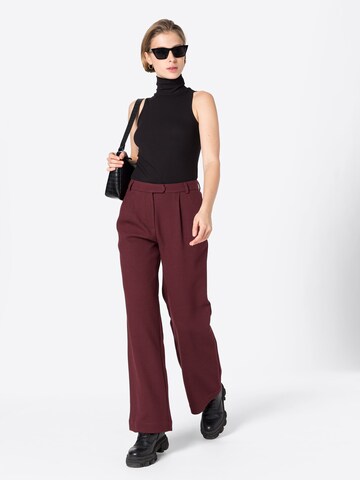 Wide leg Pantaloni con pieghe di LOOKS by Wolfgang Joop in rosso