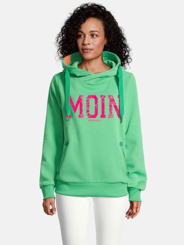 salzhaut Sweatshirt 'SÜNN - MOIN' in Grün: Vorderseite