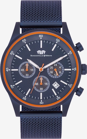 Rhodenwald & Söhne Analoog horloge in Blauw: voorkant