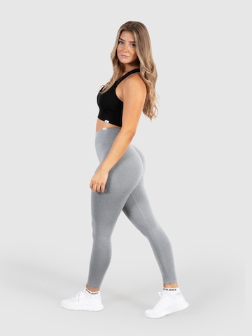 Smilodox Skinny Workout Pants 'Amaze Scrunch' in Grey