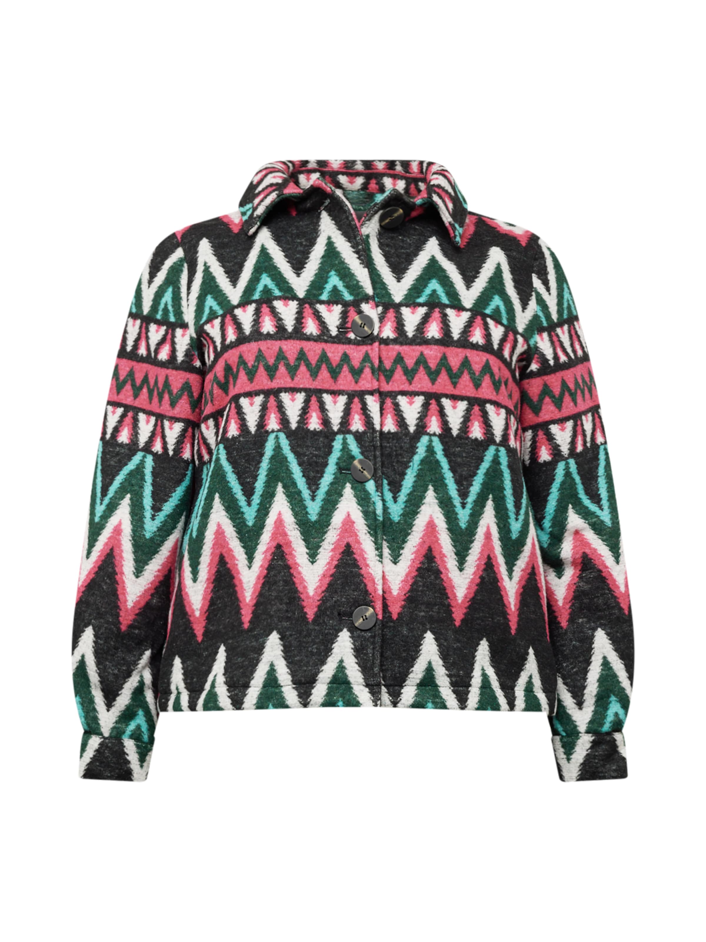 ONLY Carmakoma Kampsun 'Azteken', värv segavärvid: eest vaates