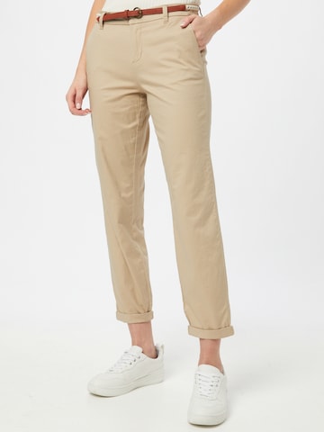 Coupe slim Pantalon chino 'BIANA' ONLY en beige : devant