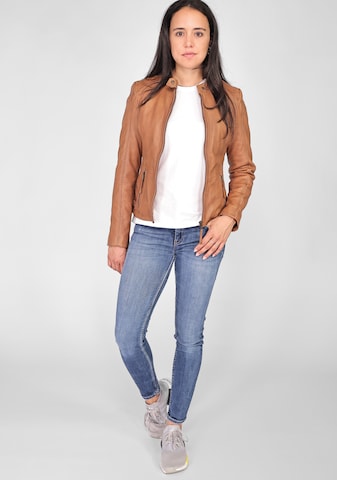 MUSTANG Between-season jacket 'Jeannette' in Brown: front