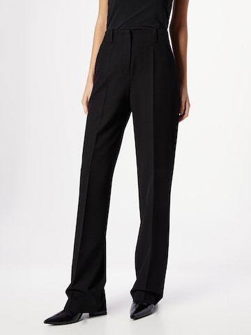 Wide Leg Pantalon à plis 'Hulana' HUGO Red en noir : devant