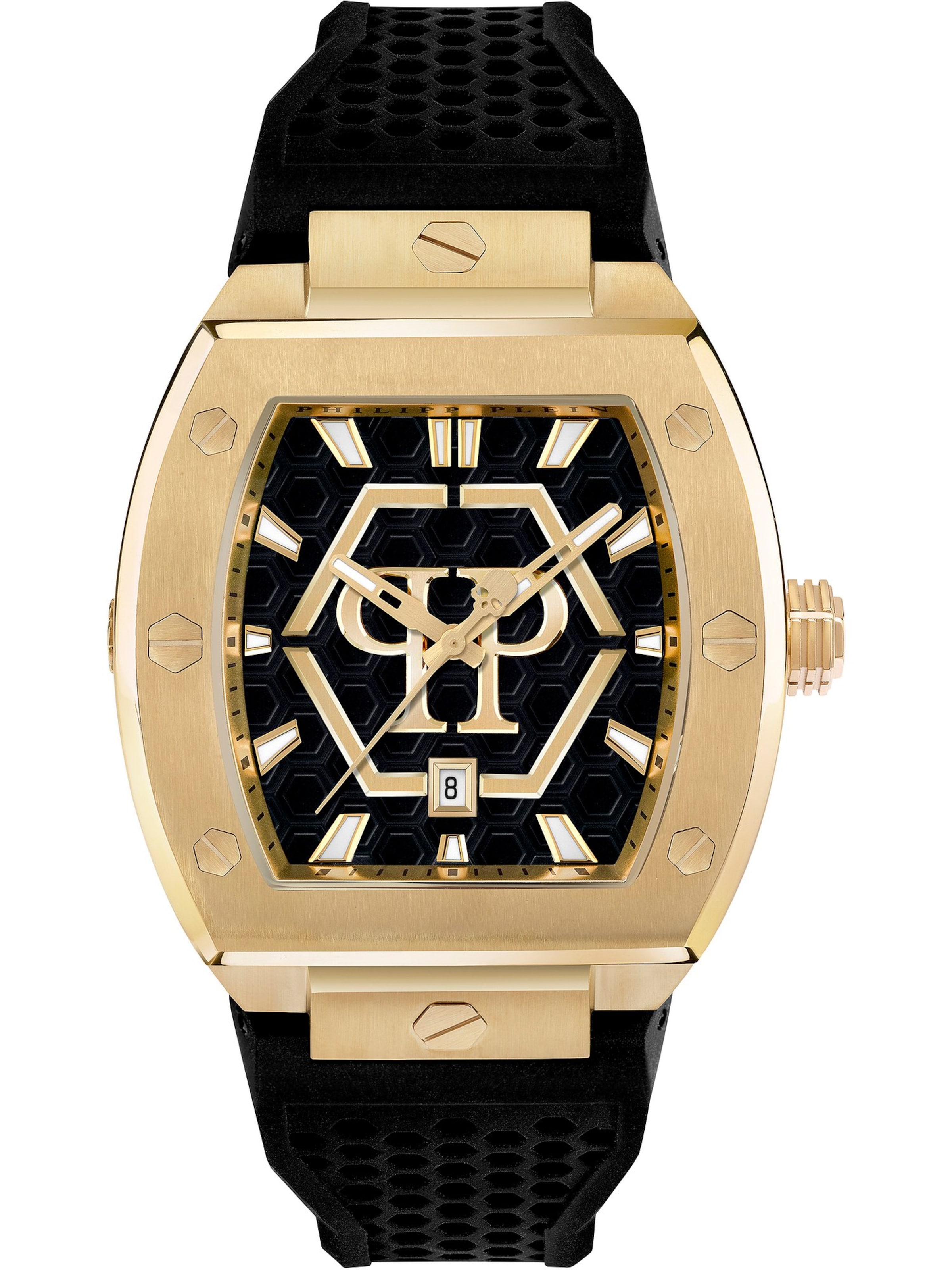 Philipp Plein Analog watch 'The Hexagon Phantom' in Gold / Black, Item view