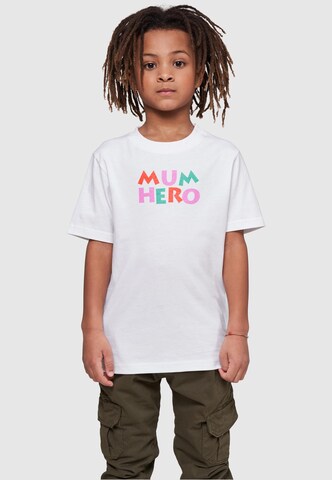 ABSOLUTE CULT Shirt 'Mother's Day - Mum Hero' in White: front