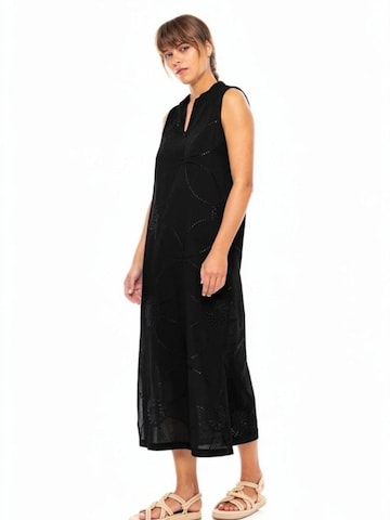Pink Label Καλοκαιρινό φόρεμα 'BEACHWEAR MOON EMBRODERY' σε μαύρο