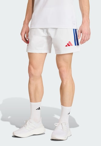 ADIDAS PERFORMANCE Regular Sportbroek 'Frankreich' in Wit: voorkant