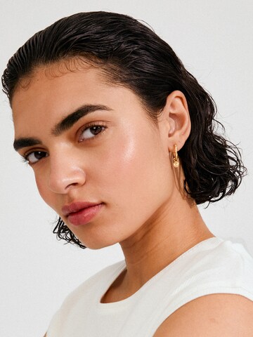 Pilgrim Обеци 'Fire' в злато: отпред