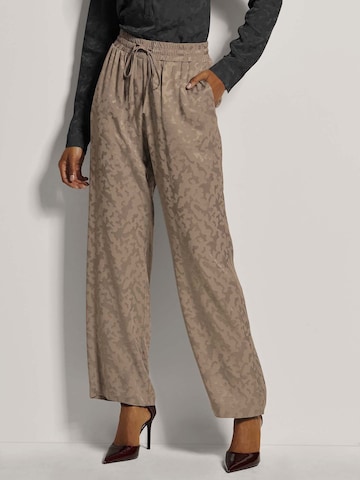 MADELEINE Wide leg Broek in Beige: voorkant