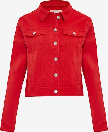 Threadbare Between-Season Jacket 'Rome' in Red: front