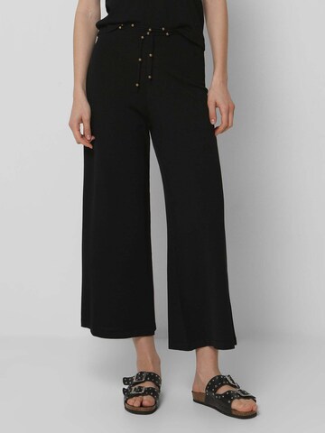 Scalpers Wide Leg Hose in Schwarz: Vorderseite