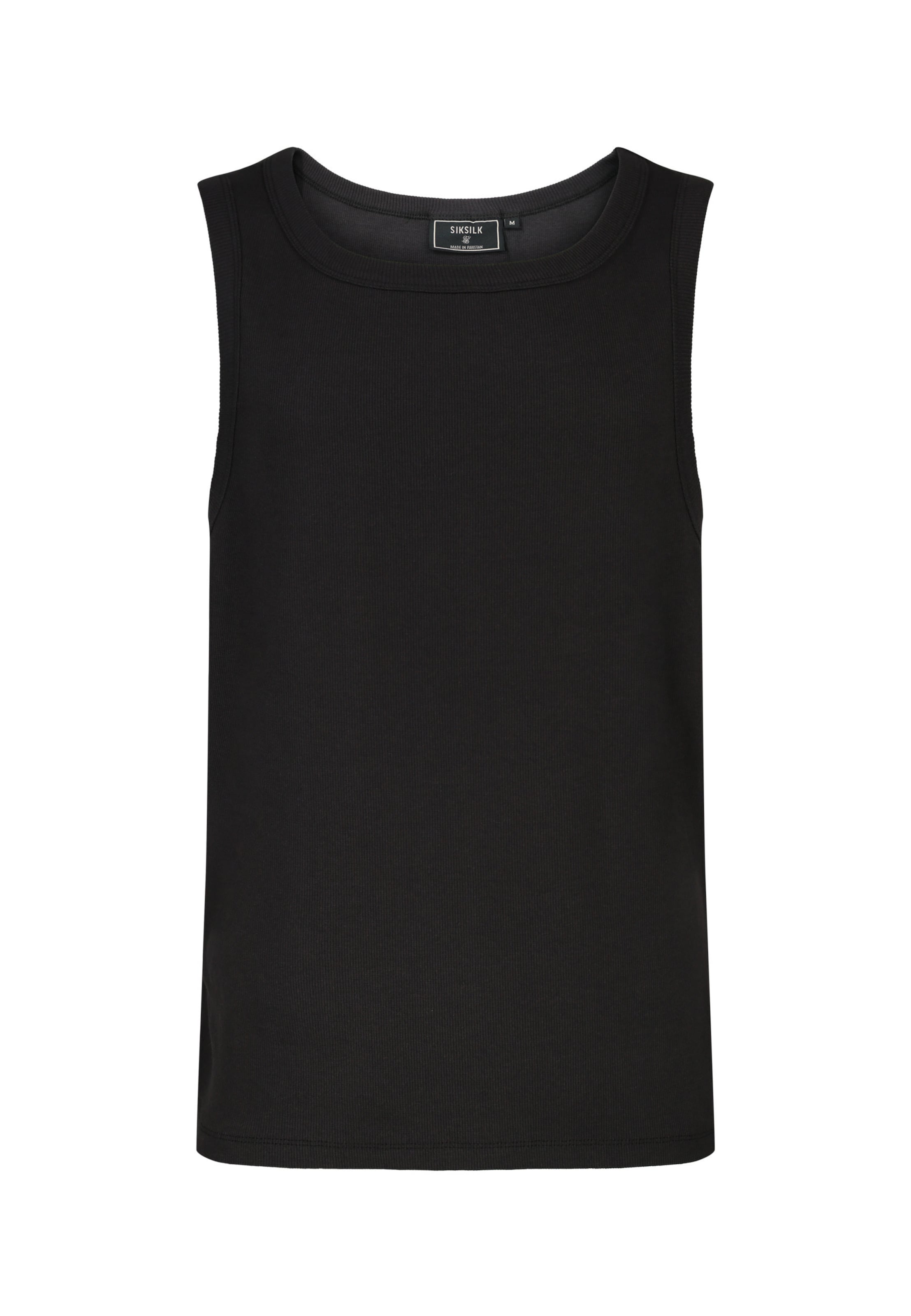 SikSilk Shirt in Black: front