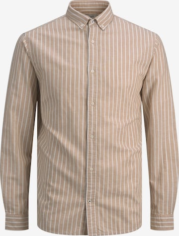 Jack & Jones Junior Regular fit Button Up Shirt in Beige: front