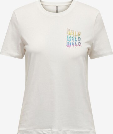 ONLY - Camiseta 'KANDY LIFE' en blanco: frente